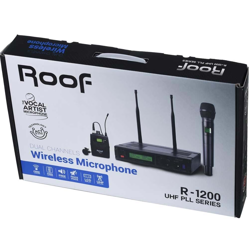 ROOF Uhf 2 Yaka Digital Telsiz Mikrofon R-1200YY