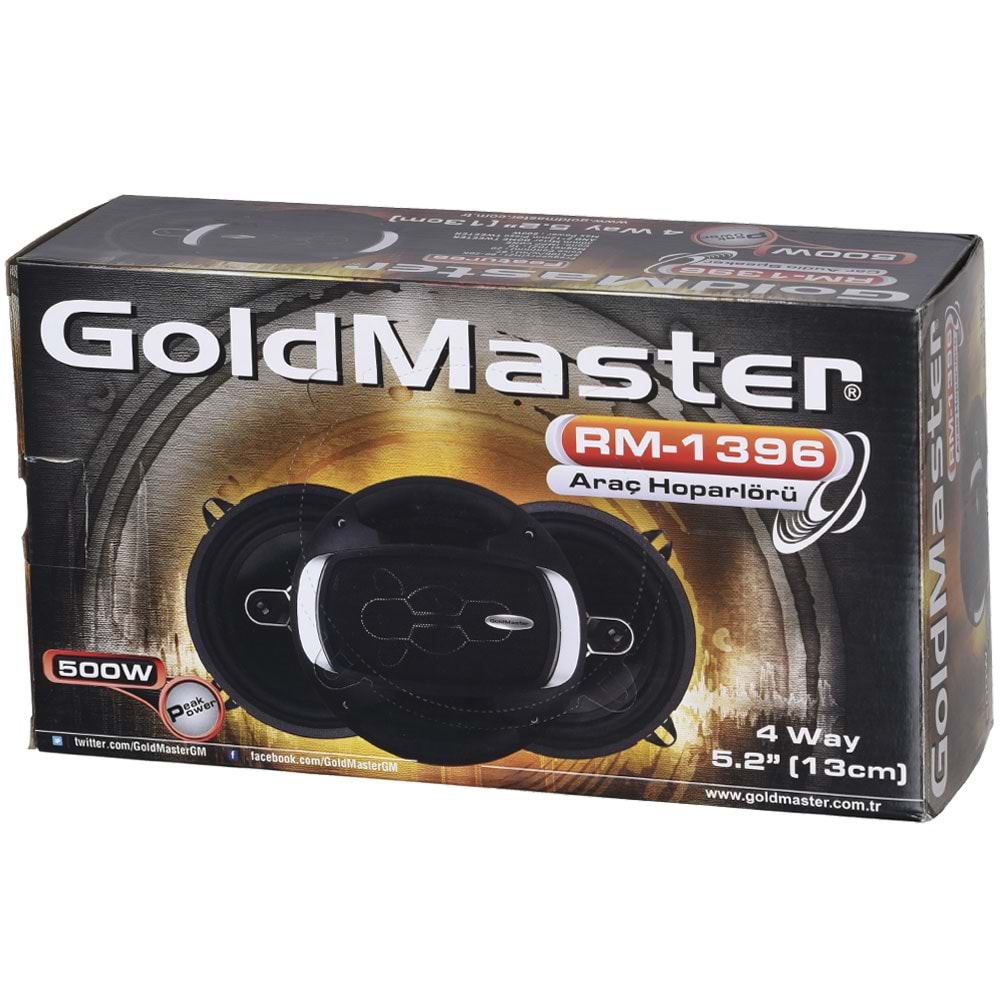 GOLDMASTER 13 Cm 500W Tweeter li Oto Hoparlör RM-1396
