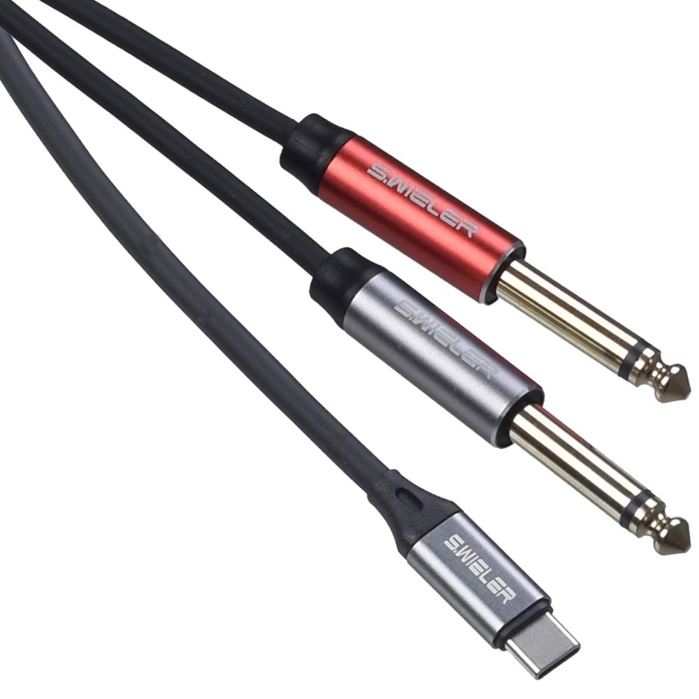 S.WIELER Type C - 2*6.3 mm Mono Kablo Uzunluğu: 2 Metre SC2M-2M
