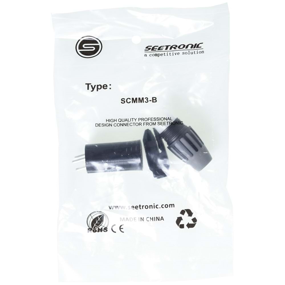 SEETRONIC Xlr 3 Pin Canon ERKek Jak SCMM3-B