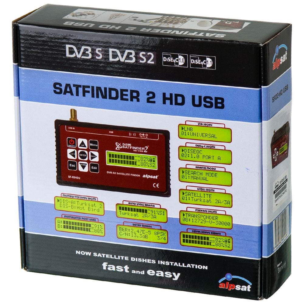SATFINDER 2 Hd Plus Usb Li Uydu Bulucu SF-02 HDU