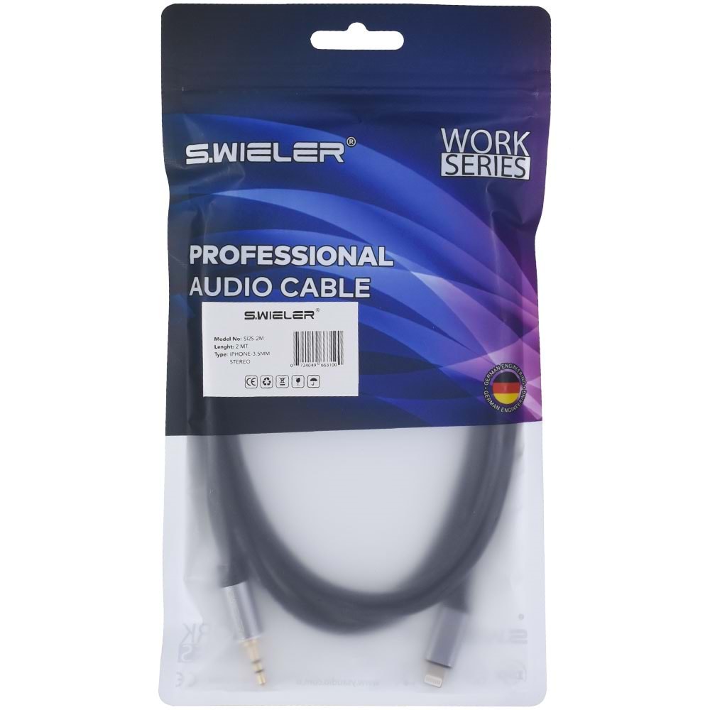S.WIELER İphone - 3.5 mm Stereo Kablo Uzunluğu: 2 Metre Sİ2S-2M
