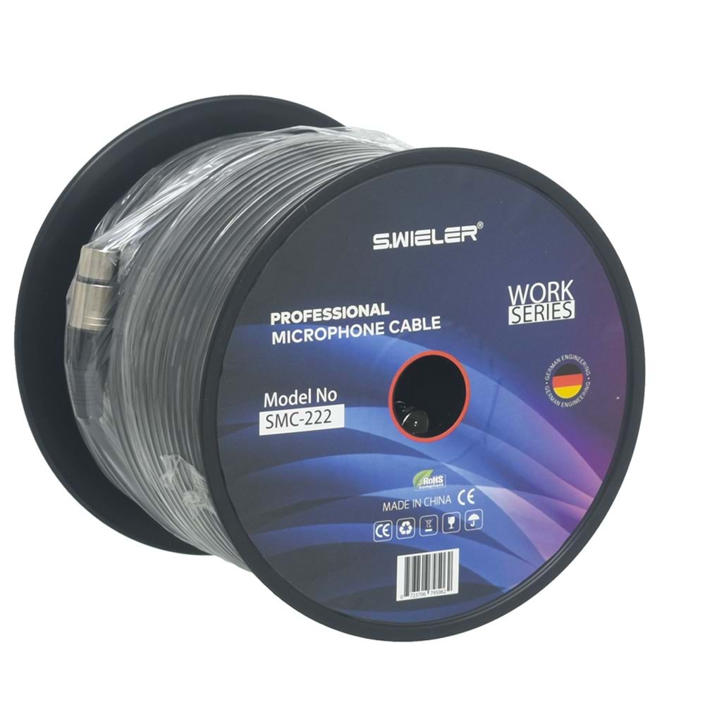 S.WIELER 2X0,22 Kesit Streo Mikrofon Kablosu 100 Metre SMC-222