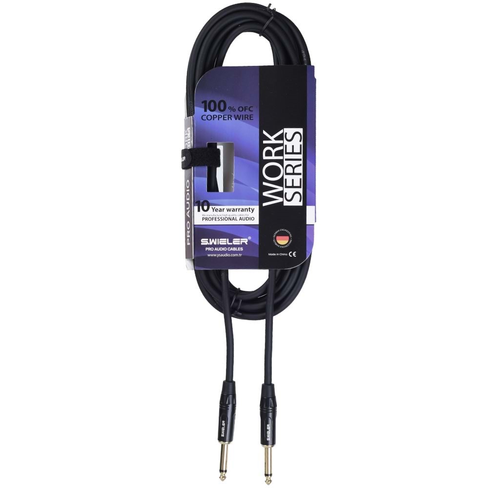 S.WIELER 6.3 mm Mono - 6.3 mm Mono Kablo Uzunluğu: 5 Metre SMM-5M