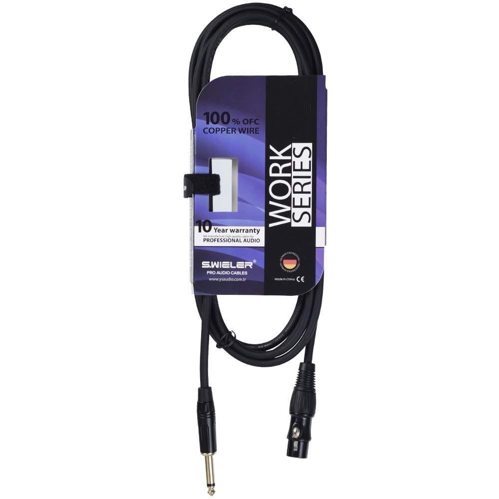 S.WIELER 6.3 mm Mono - Xlr Dişi Kablo Uzunluğu: 3 Metre SMX-3M