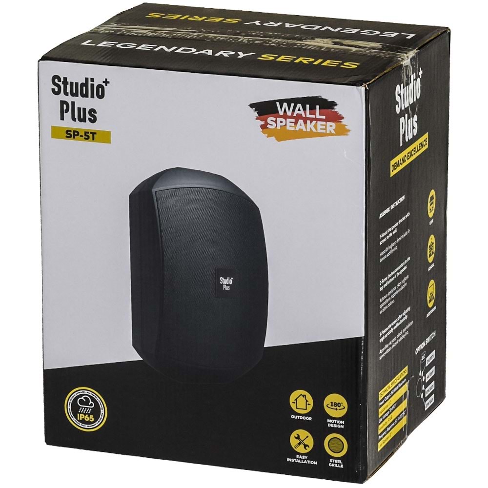 STUDIOPLUS 150W 13 Cm 100V Ip 66 Siyah Sütun Hoparlör SP-5 TS