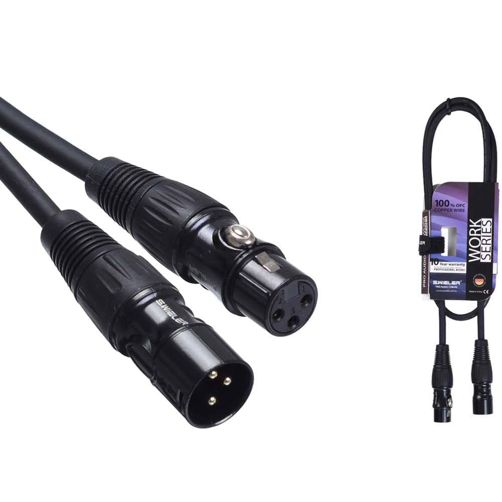 S.WIELER Xlr Erkek - Xlr Dişi Kablo Uzunluğu: 1 Metre SX-1M