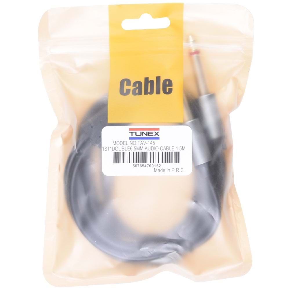 TUNEX 3,5 mm Stero Erkek 2X6,3 mm Mono Erkek 1,5 Mt TAV-145