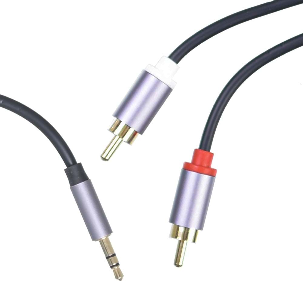 TUNEX 3,5 mm Erkek 2XRCA Erkek 1,5 Mt Kablo TAV-150