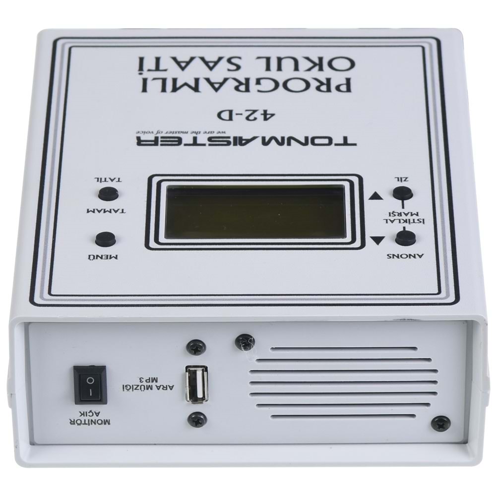 TONMAISTER Akıllı Usb Li Duvar Tipi Okul Zil Saati TM-42 D