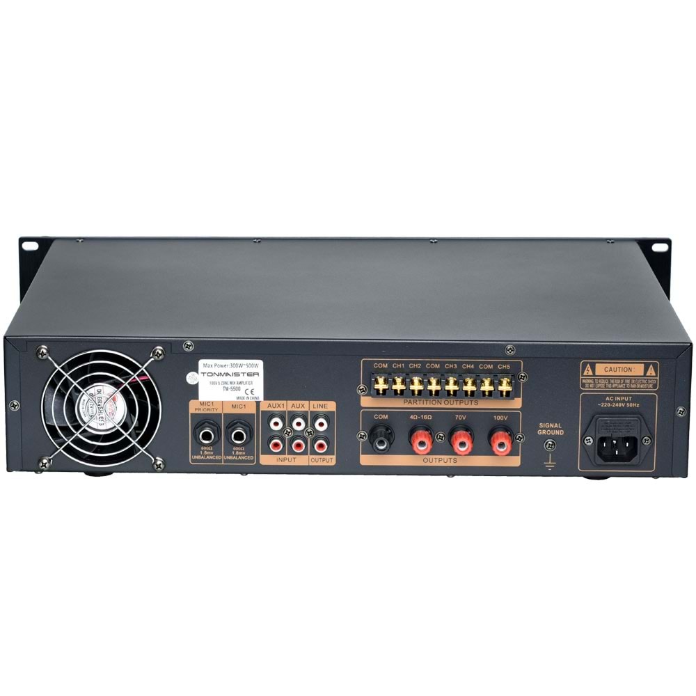 TONMAISTER 500W 100V 5 Bölge Kontrollü Amfi TM-5500