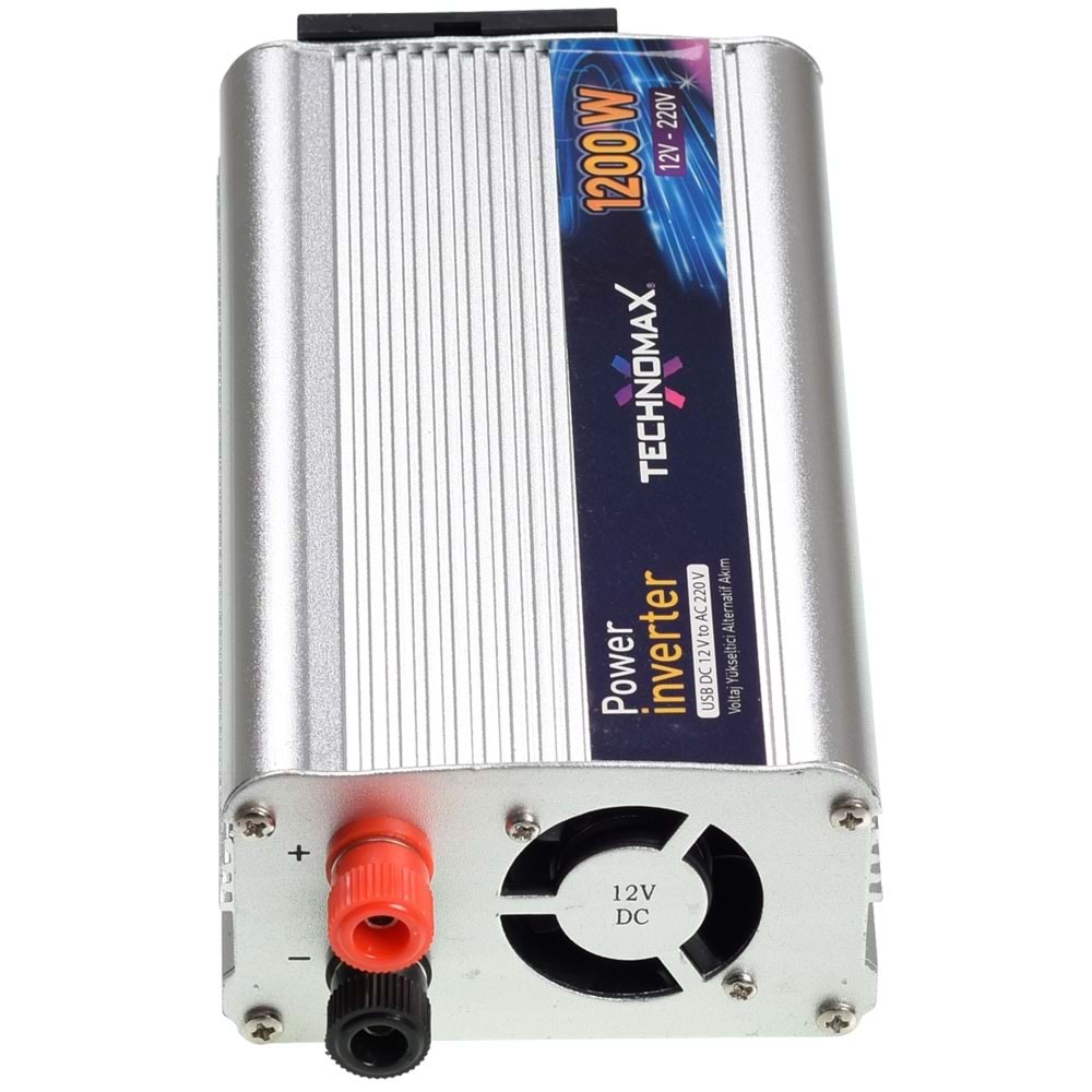 TECHNOMAX 12V 1200W Modifiye Sinüs İnvertör TM-9203