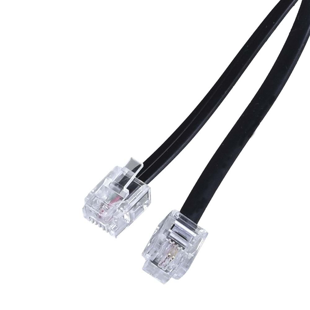 TUNEX Telefon Köken Kablo Jaklı 2 Mt Siyah TNX-4812 BK