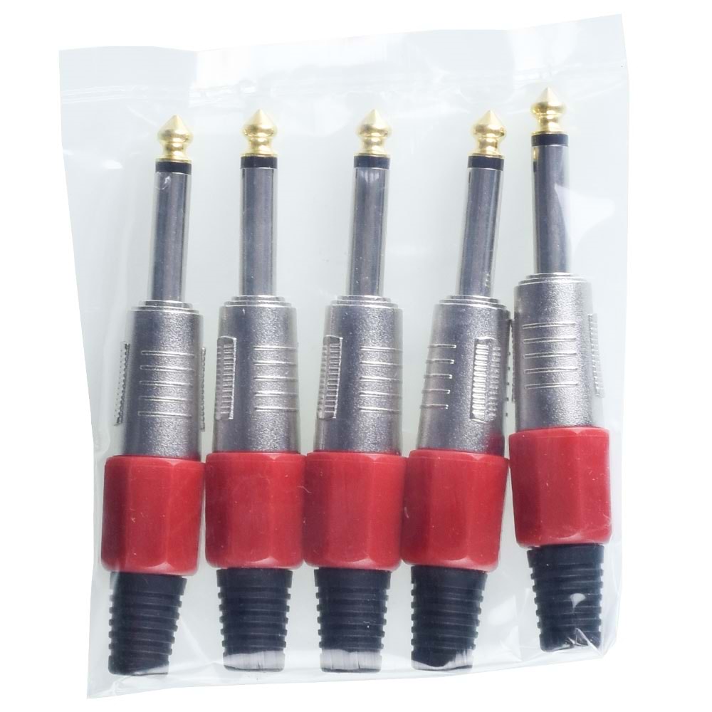 TUNEX Red 6,3 Mm ERKek Mono Metal Jak TNX-4815-E RD