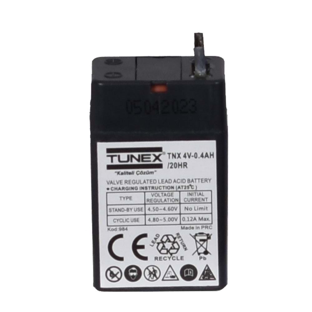 TUNEX 4V 0,4A Siyah Kuru Bakımsız Akü TNX-4V04A