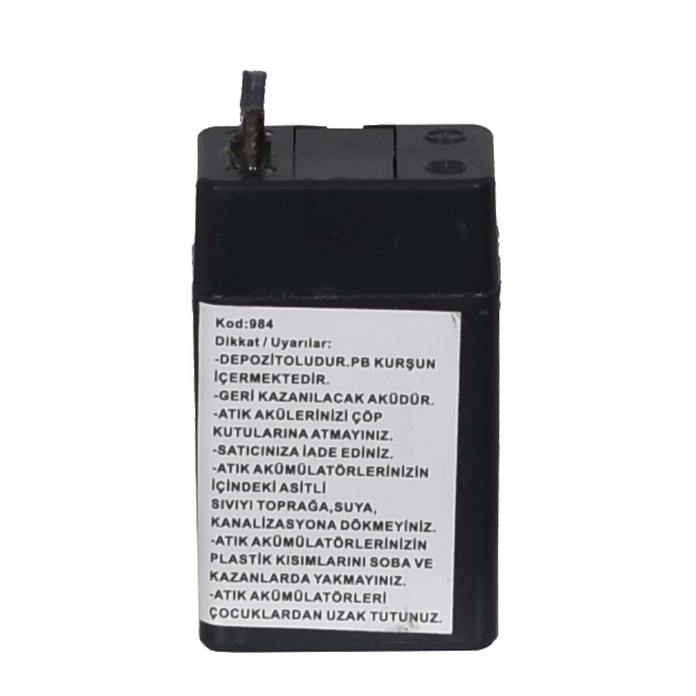 TUNEX 4V 0,4A Siyah Kuru Bakımsız Akü TNX-4V04A