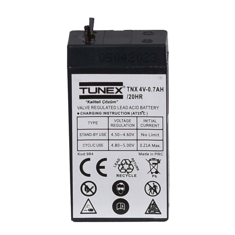 TUNEX 4V 0,7A Siyah Kuru Bakımsız Akü TNX-4V07A