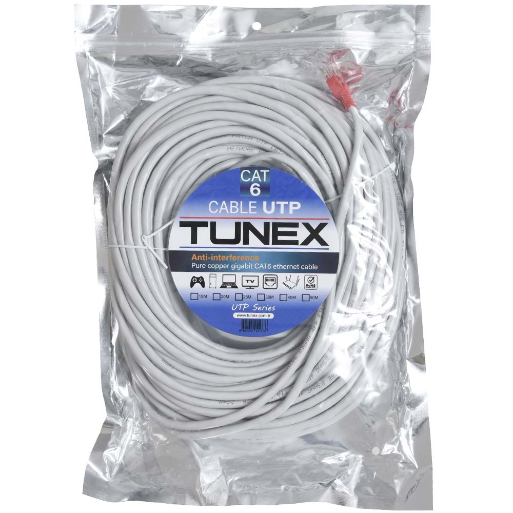 TUNEX 30 Mt Jaklı Cat6 Ethernet Kablosu TNX-C-30