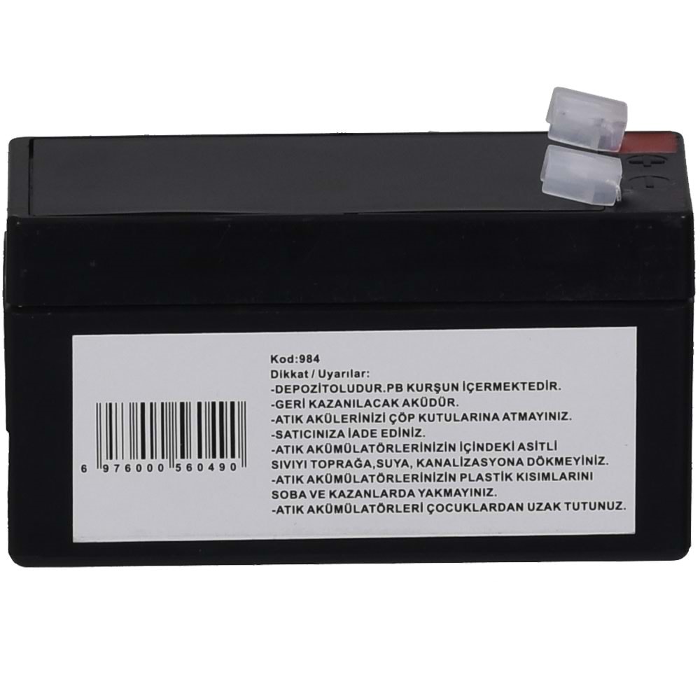 TUNEX 12V 1,3A Siyah Kuru Bakımsız Akü TNXB-12V1,3A