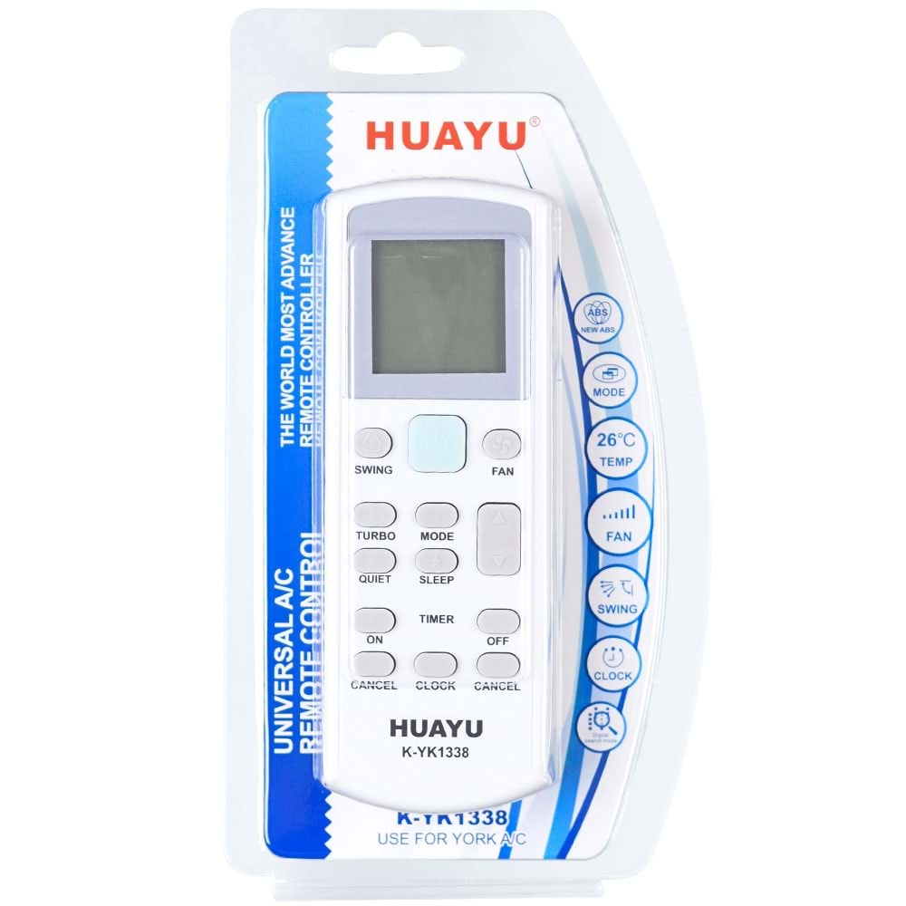 HUAYU York Üniversal Klima Kumandası (K-YK1338) TR-059