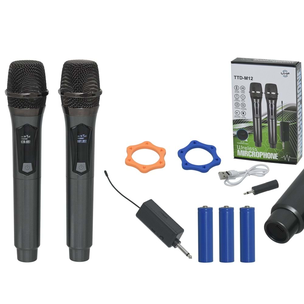 JRL UHF 2 El Kablosuz Mikrofon (WN-19) TTD-M12 EE