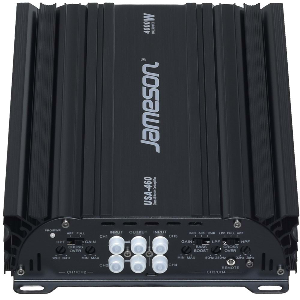 JAMESON 4 Kanal Bas Kontrollü 4000W Oto Amfi USA-460
