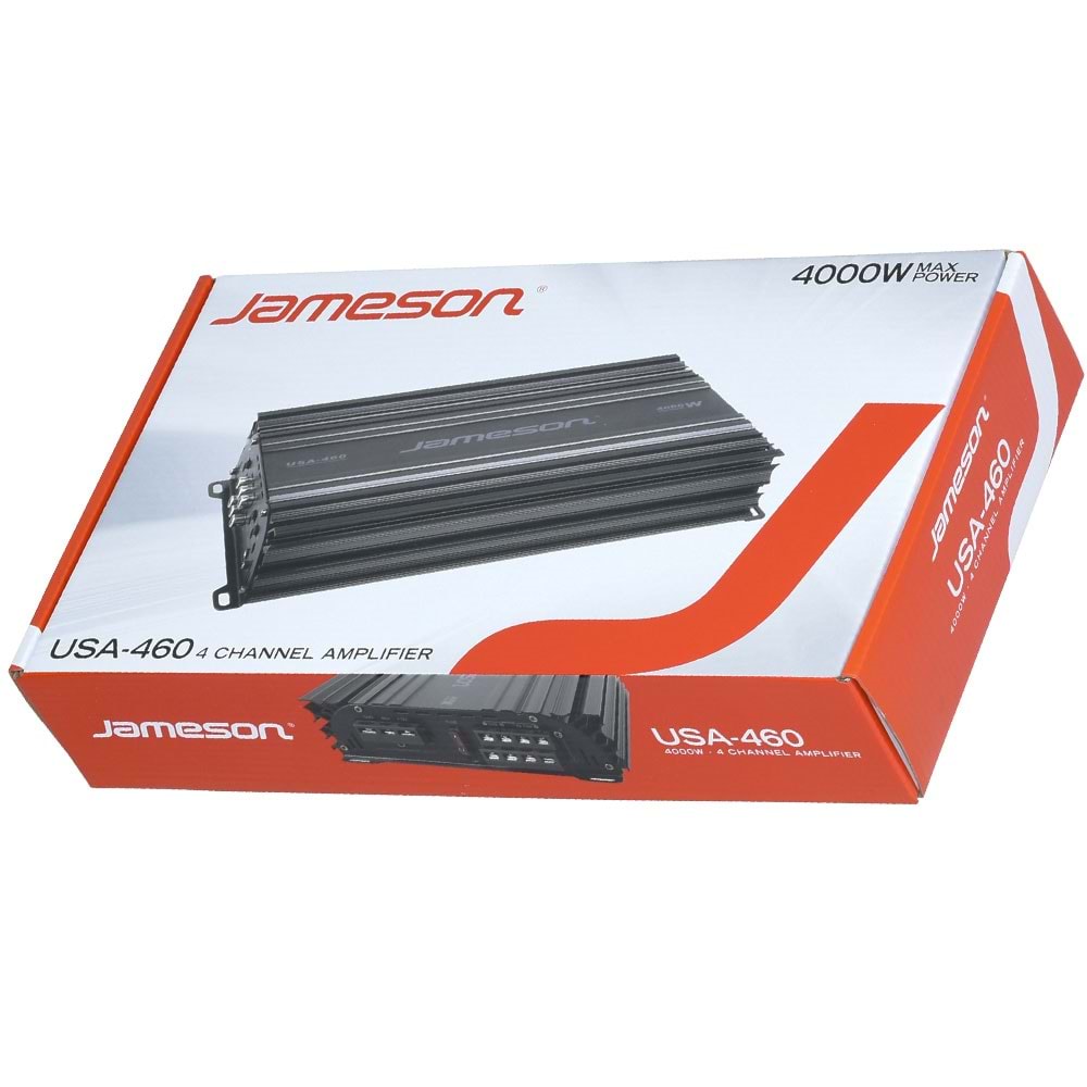 JAMESON 4 Kanal Bas Kontrollü 4000W Oto Amfi USA-460