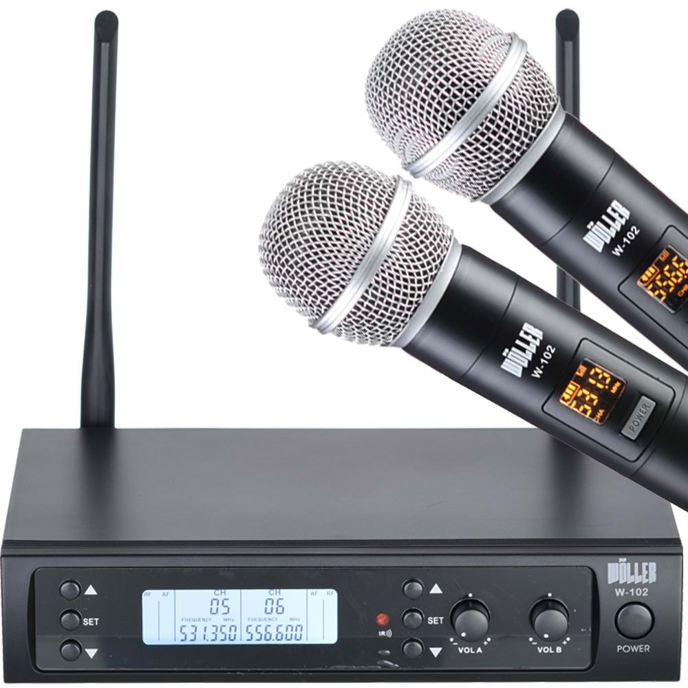 WÖLLER Uhf İki El Dijital Kablosuz Mikrofon W-102 EE