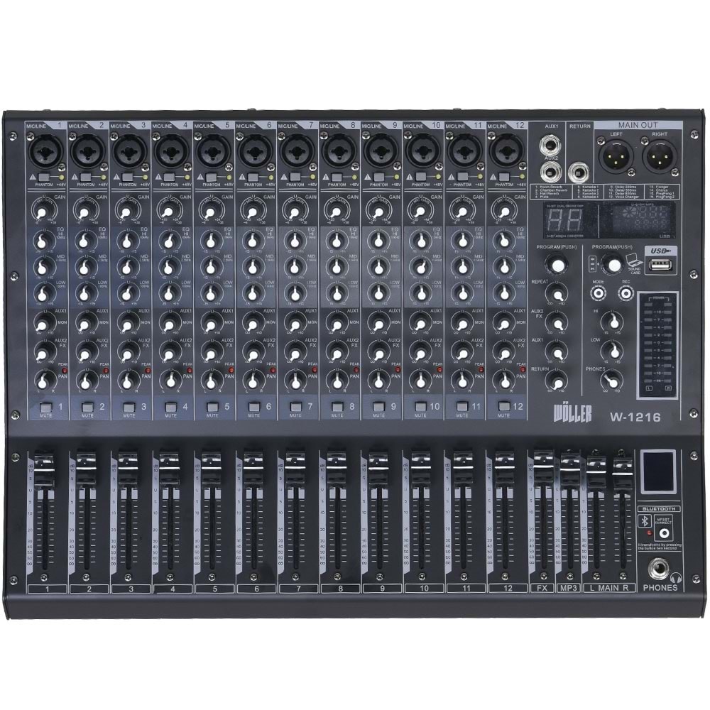 WÖLLER 12 Kanal Deck Mixer W-1216