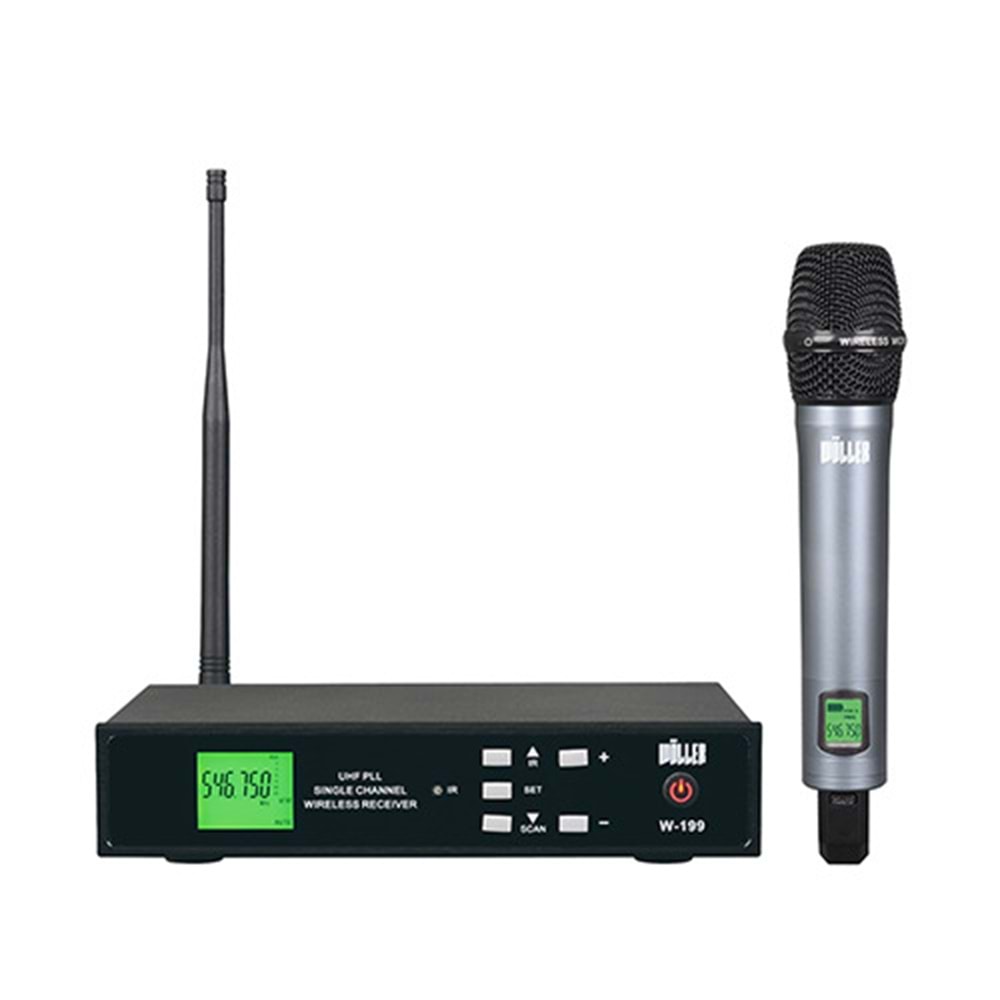 WÖLLER Uhf 99 değiştirilebilir frekans Telsiz El Mikrafonu W-199 E