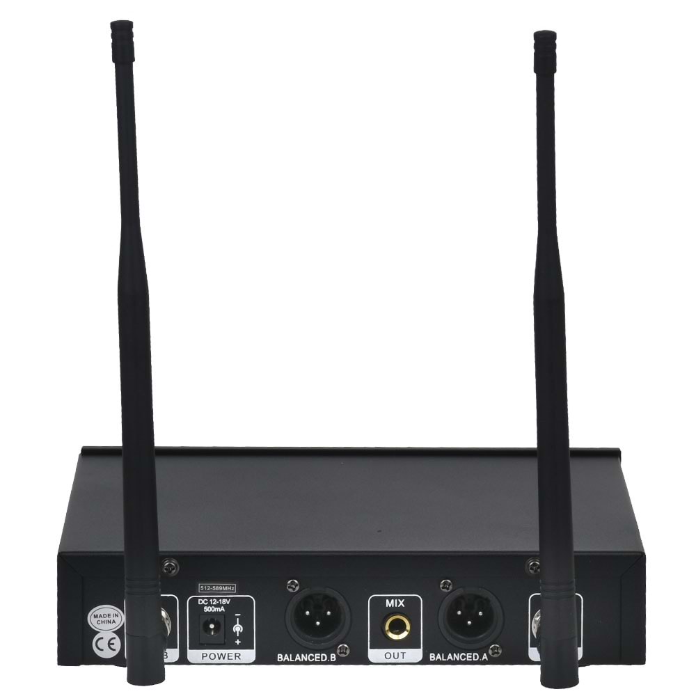 WÖLLER Uhf 2 Yaka Anti Feedback Dijital Kablosuz Mikrofon W-302 YY