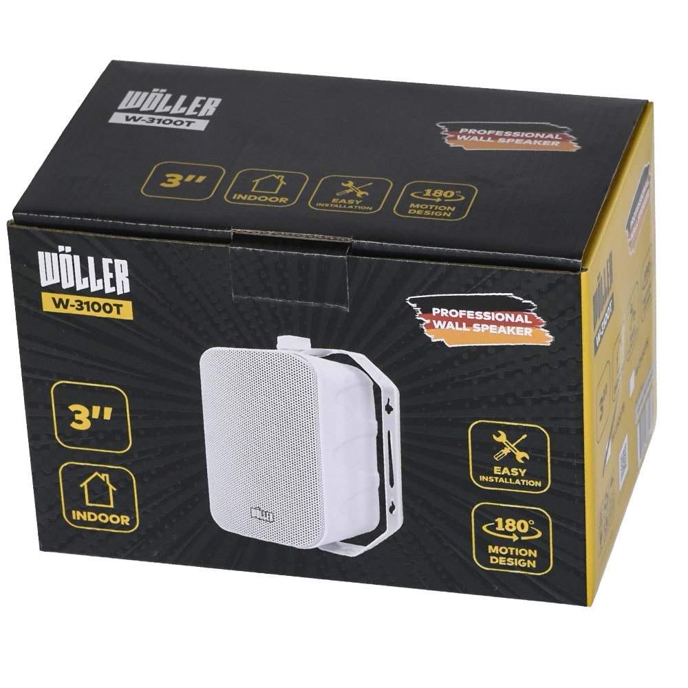 WÖLLER 8 Cm 50W 100V Beyaz Sütun Hoparlör W-3100 TB