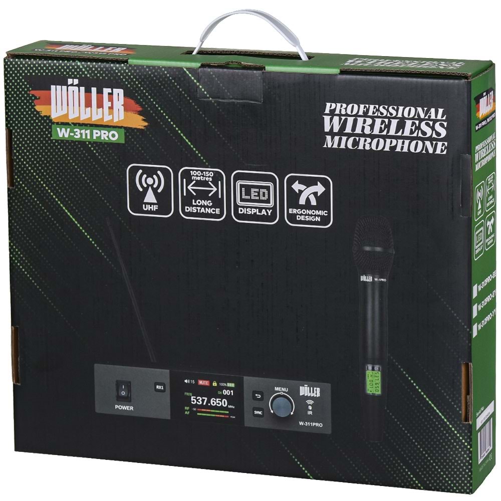 WÖLLER Uhf Tek Yaka Dijital Kablosuz Mikrofon W-311 PRO-Y