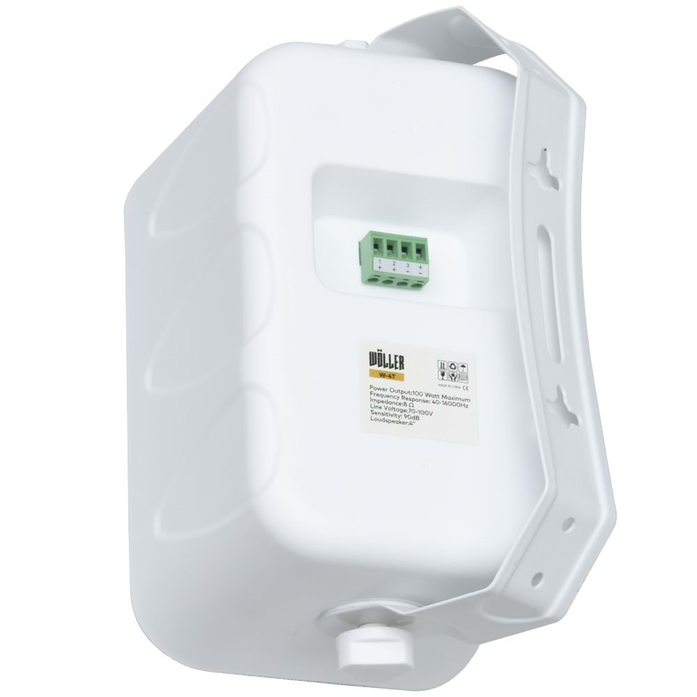 WÖLLER 10 Cm 100W 100V Beyaz Sütun Hoparlör W-4 TB