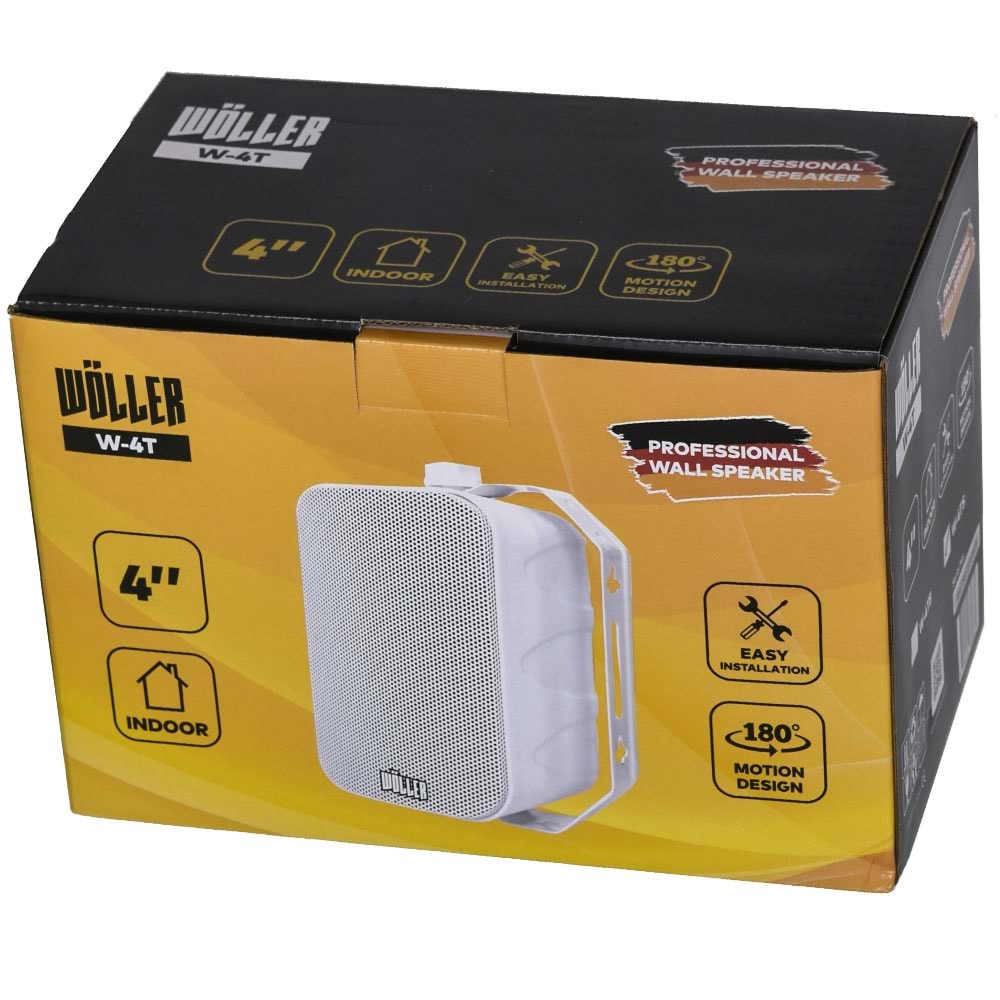 WÖLLER 10 Cm 100W 100V Beyaz Sütun Hoparlör W-4 TB