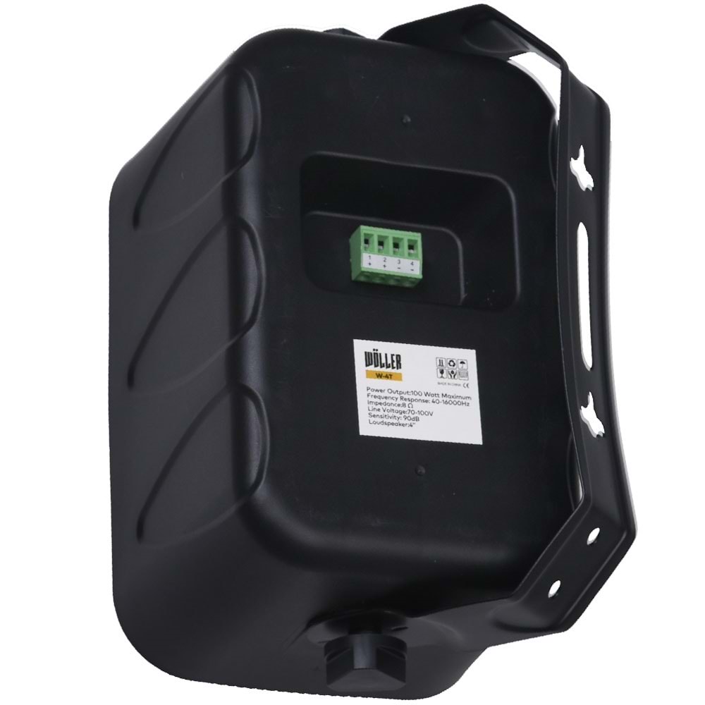 WÖLLER 10 Cm 100W 100V Siyah Sütun Hoparlör W-4 TS