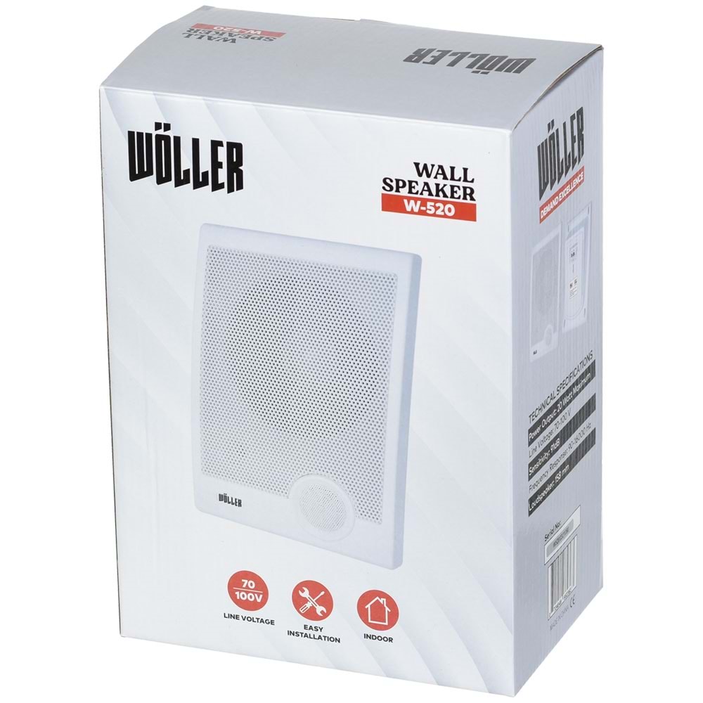 WÖLLER 16 Cm 20W 100V Sütun Hoparlör W-520