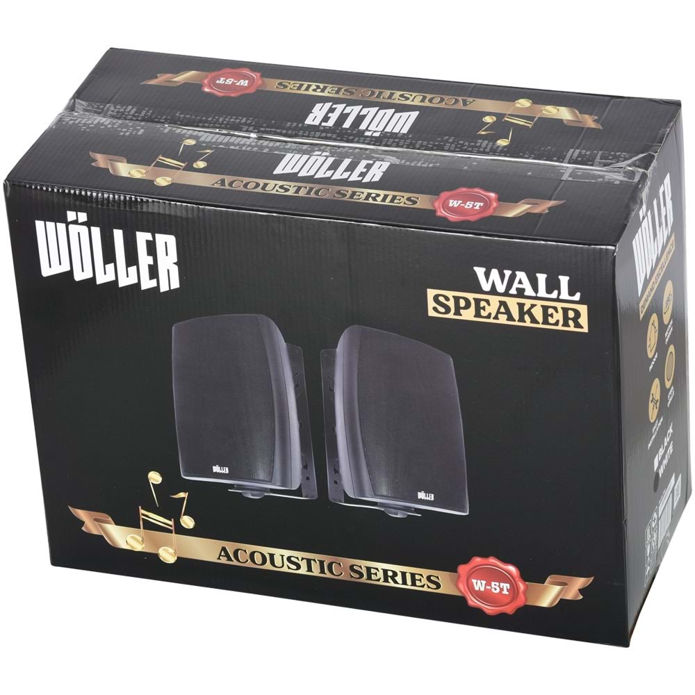 WÖLLER 150W 13 Cm 100V Siyah Sütun Hoparlörü W-5 TS