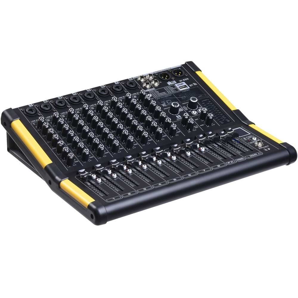 WÖLLER 8 Kanal 2 Aux 99 Dsp Usb-Bt Deck Mikser W-899