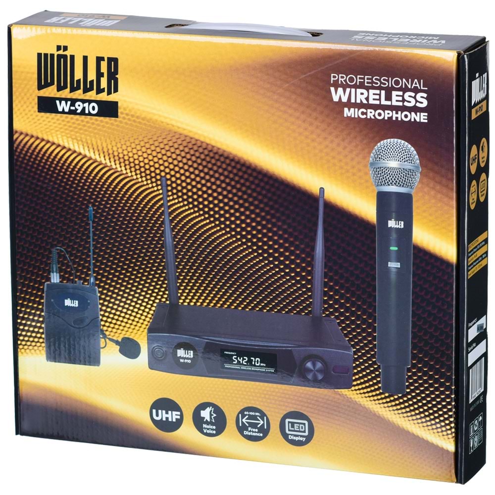 WÖLLER Uhf Tek El Kablosuz Mikrofon W-910 E