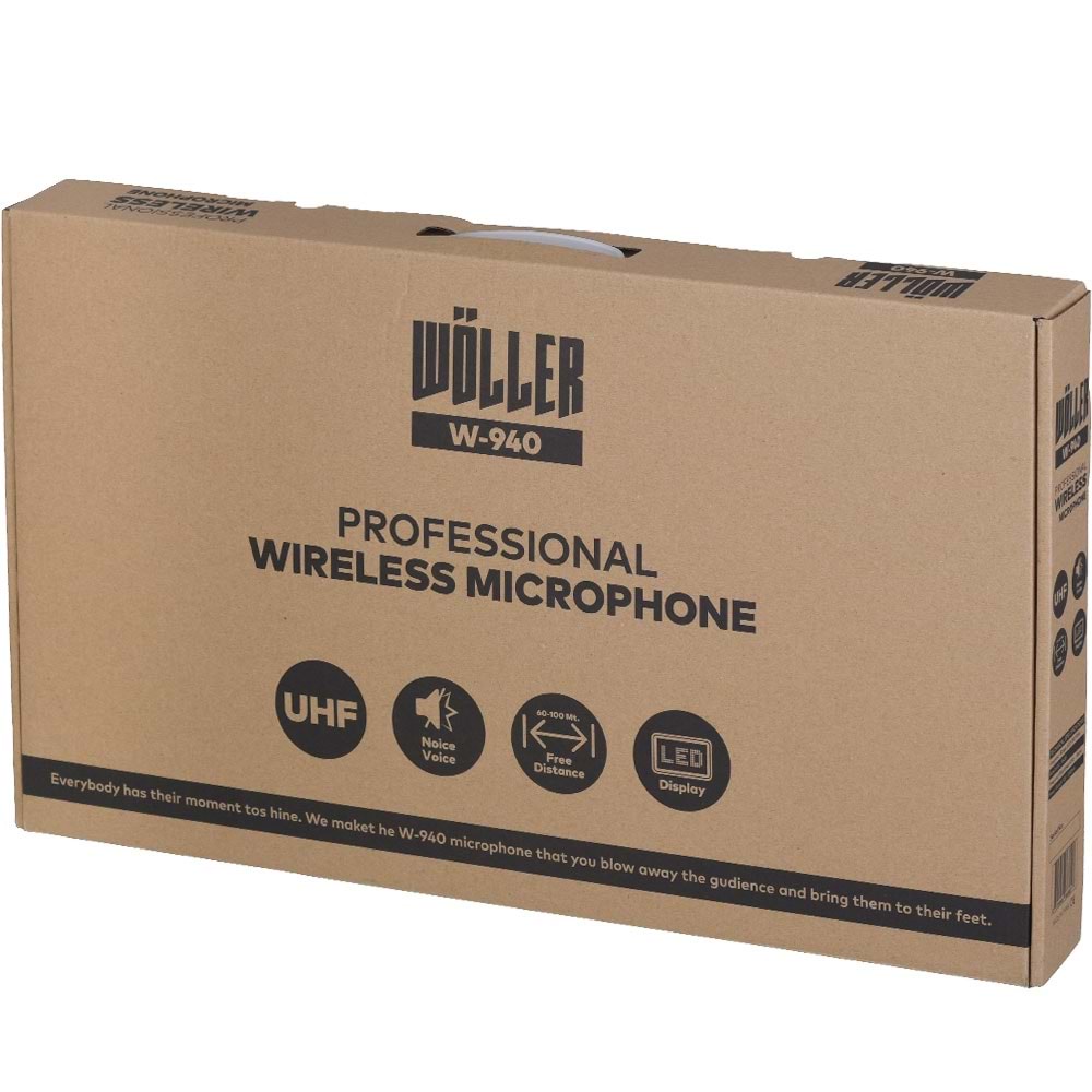 WÖLLER Uhf 1 El 1 Yaka Kablosuz Mikrofon W-940 EY