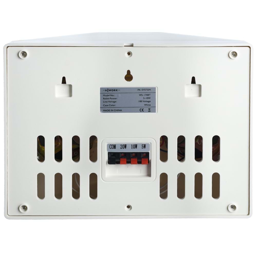 NWORK 10W 100V 2X13Cm Çift Yönlü Duvar Hoparlörü WALL-1708T