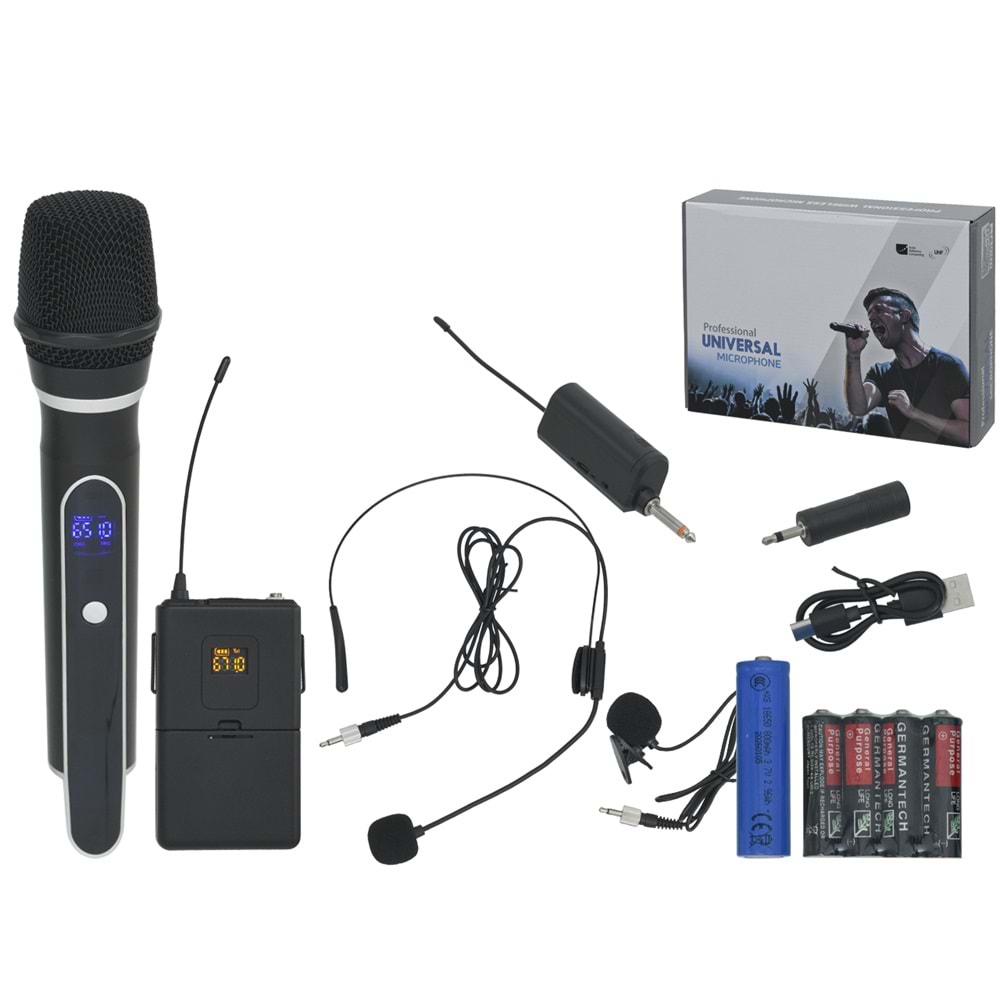 JRL UHF 1 El 1 Yaka Kablosuz Mikrofon WN-07 EY