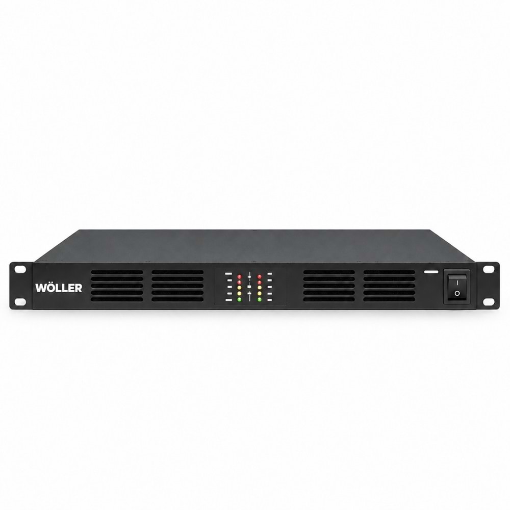 WÖLLER EN54 2 Kanal 2X200 W 70-100V ve 4-16 OHM Power Amplifikatör WPER-2400 EN