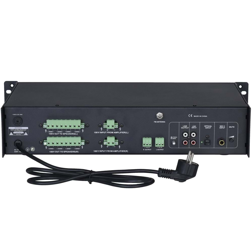 WÖLLER 8 Bölge 2X500W Usb-Bt Power Amfi WPRE-1000