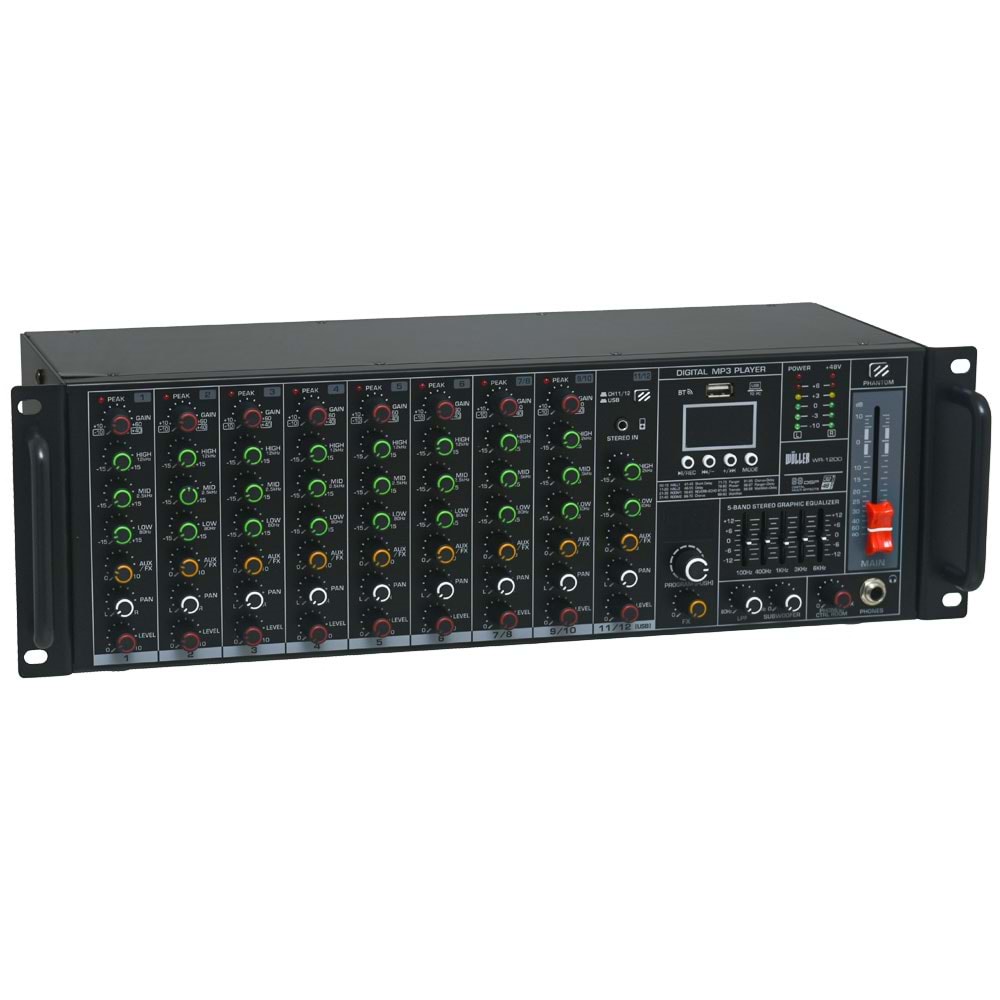 WÖLLER 12 Kanal 10 Mono 1 Streo Girş Deck Mikser WR-1200