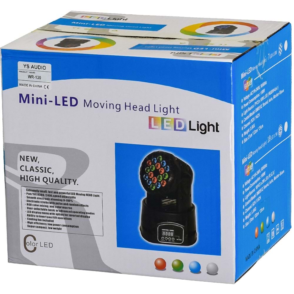WIEDER 7X10W Rgb Dmx Shakıng Head Işık WR-130