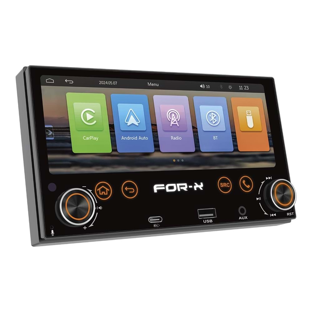 FOR-X 6,86 inc Double Din Wifi Carplay Usb Bluetooth Multimedya Teyp X-330