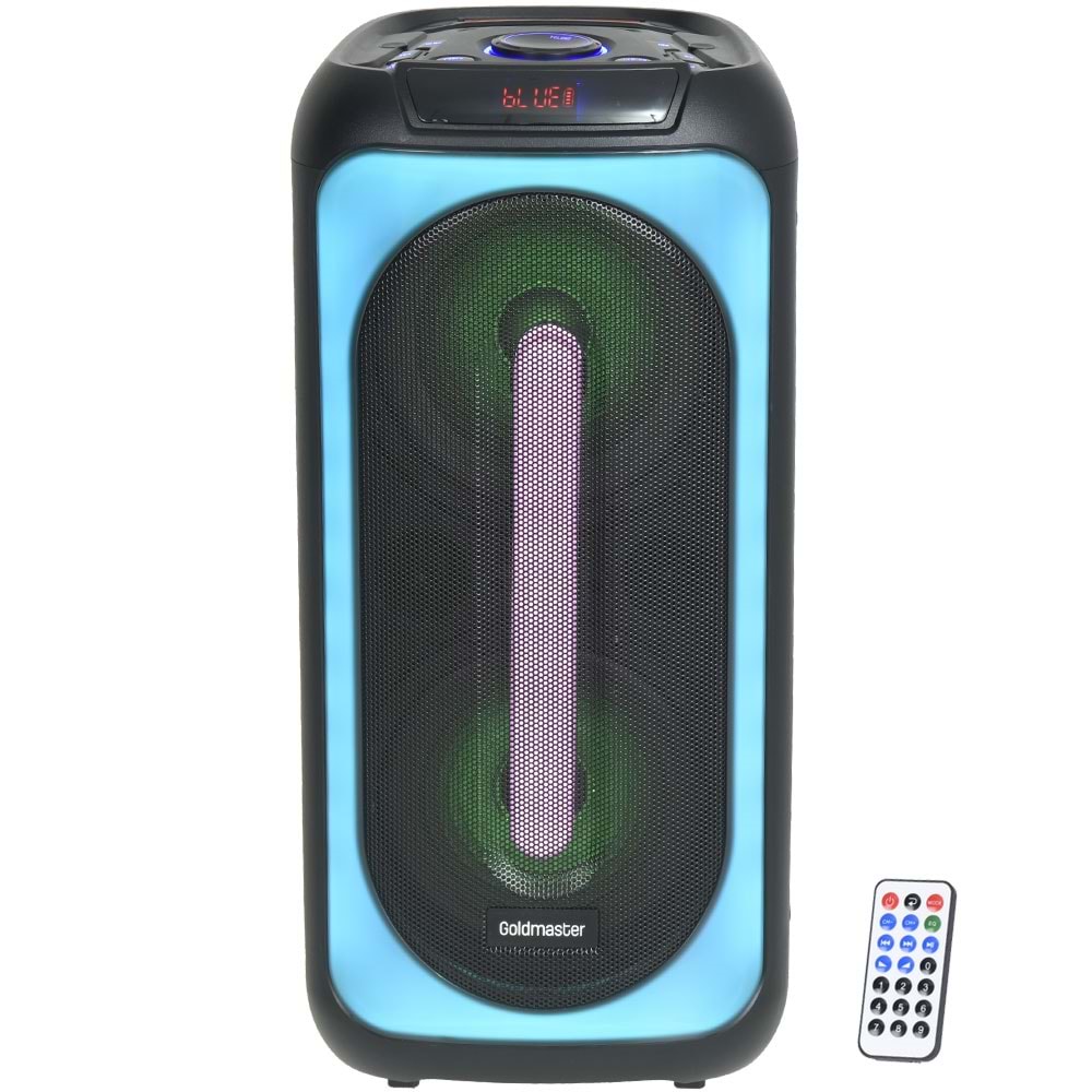GOLDMASTER Bluetooth ve USB Girişli Şarjlı Işıklı Neon Dj Müzik Sistemi X-90 NEON
