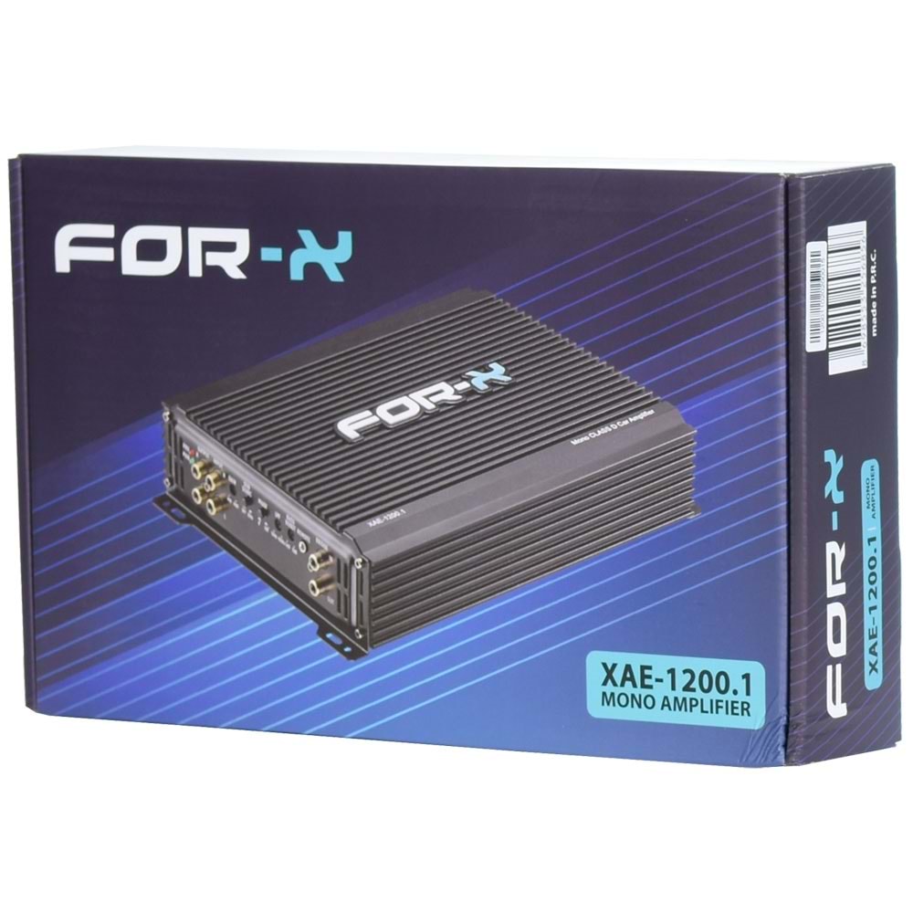 FOR-X Tek Kanal 1200 W Bass Kontrollü Oto Amfi XAE-1200.1